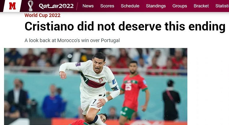 Tờ Marca (Tây Ban Nha) tiếc cho Ronaldo