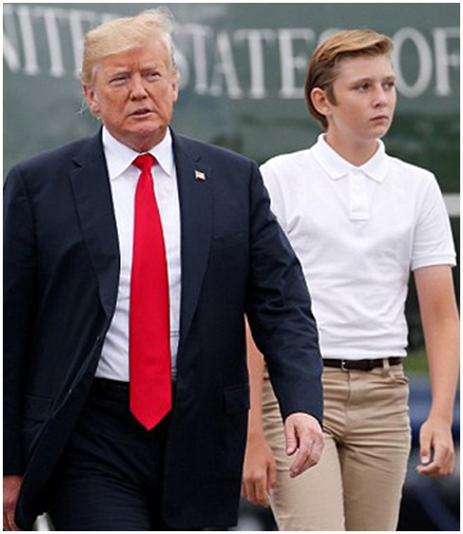 Vào năm 2018, khi bước sang tuổi 12, chiều cao của Barron Trump đã chạm mức 1,8m. Cậu thậm chí còn cao hơn cả người mẹ siêu mẫu của mình.&nbsp;
