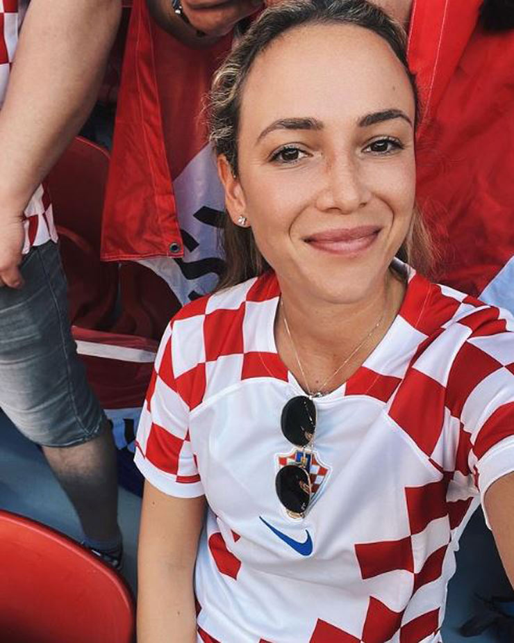 Người đẹp Donna Vekic hạnh phúc khi ĐT Croatia đã giành vé vào bán kết World Cup năm nay