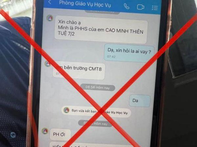 Công an cảnh báo phụ huynh về tin nhắn lừa đảo đóng học phí