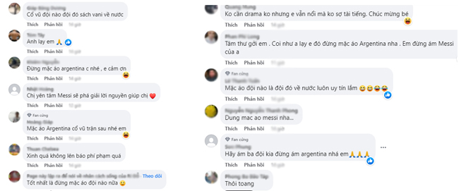 Cư dân mạng mong Phương Anh đừng mặc áo Argentina