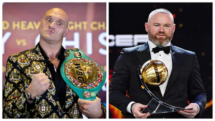 Fury (bên trái) khẳng định với truyền thông rằng Rooney (ảnh bên phải) đã nhận lời tham gia đào tạo cùng anh trong 4 tuần