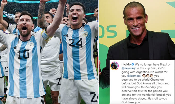 Rivaldo thể hiện thái độ lạc quan với Argentina và Messi ở World Cup 2022