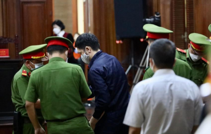 Bị cáo Thái tại phiên xử sơ thẩm ngày 25-11. Ảnh: NGUYỆT NHI