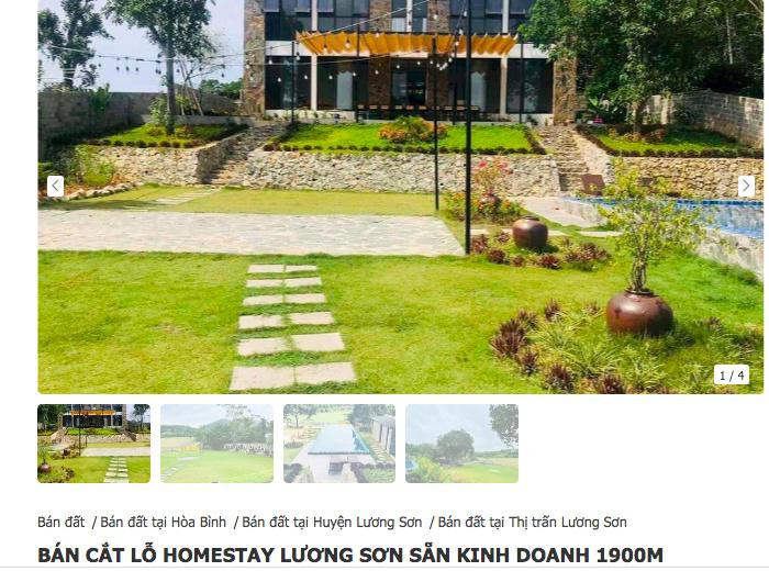 Homestay tại Lương Sơn, Hoà Bình chào bán cắt lỗ