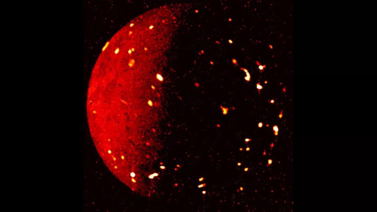 Mặt trăng núi lửa Io trong hình ảnh mới nhất - Ảnh: JUNO/NASA