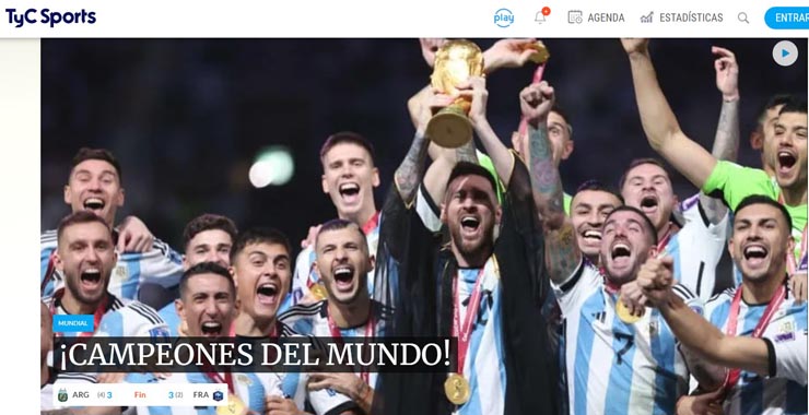 Argentina trên đỉnh thế giới