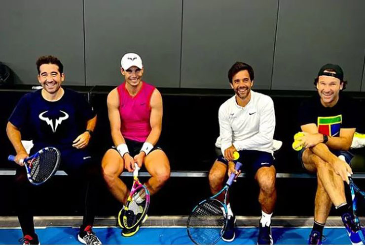 Rafa Nadal&nbsp;cùng với Marc Lopez (trái), Gustavo Marcaccio (giữa) và Carlos Moya sẽ hợp tác cùng nhau năm 2023