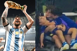 Sự thật bức ảnh con Messi ngất xỉu trên khán đài khi bố vô địch WC gây xôn xao