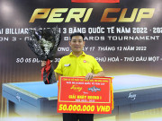 Thể thao - Cơ thủ “vô danh” bất ngờ lên ngôi vô địch giải bi-a Peri Cup 2022