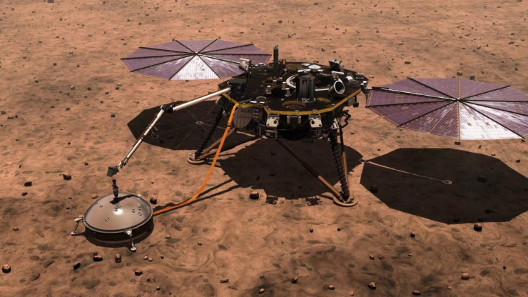 Tàu đổ bộ InSight của NASA - Ảnh: NASA