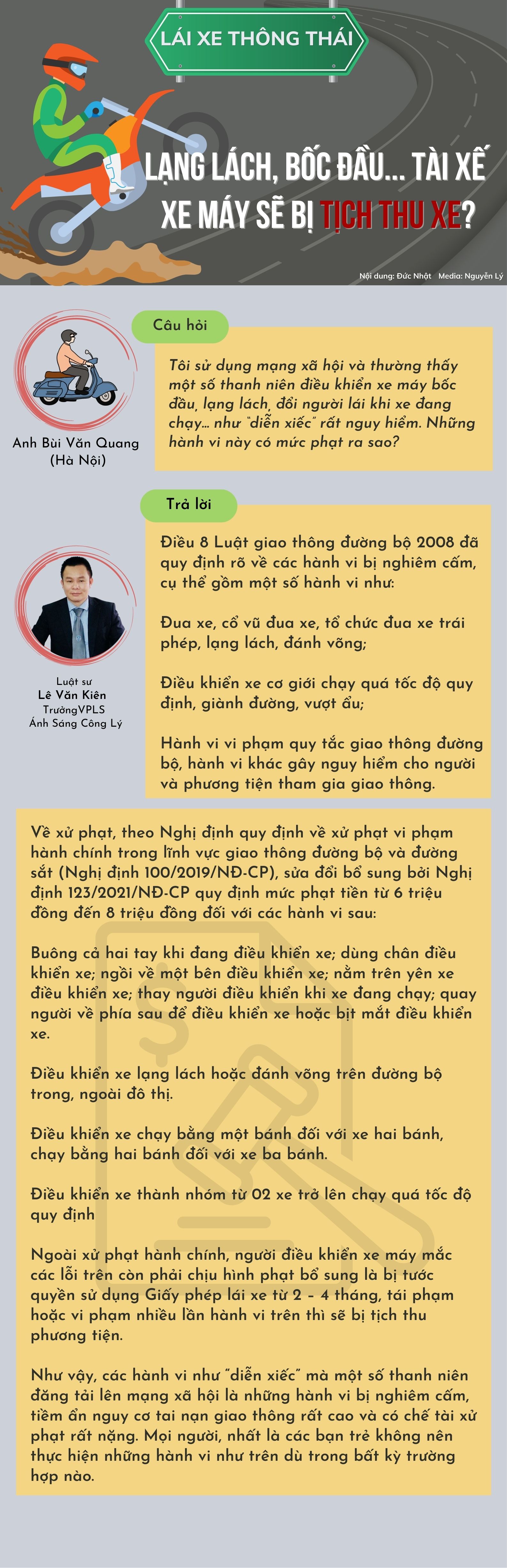 Tái phạm lỗi giao thông nào, tài xế lái mô tô bị tịch thu xe? - 1