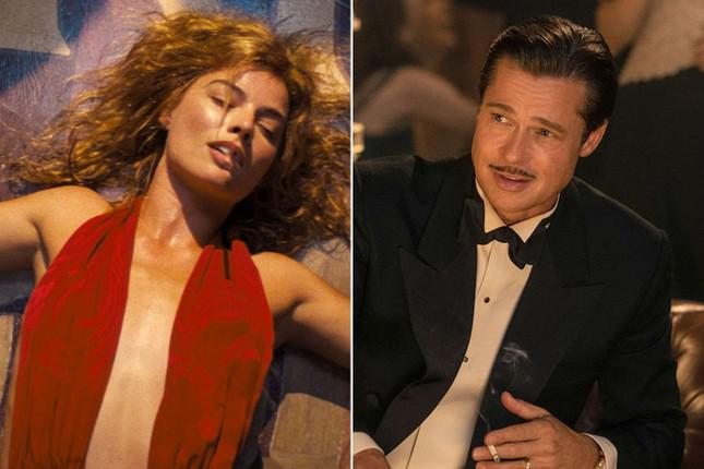 Tạo hình của Brad Pitt và Margot Robbie trong Babylon.