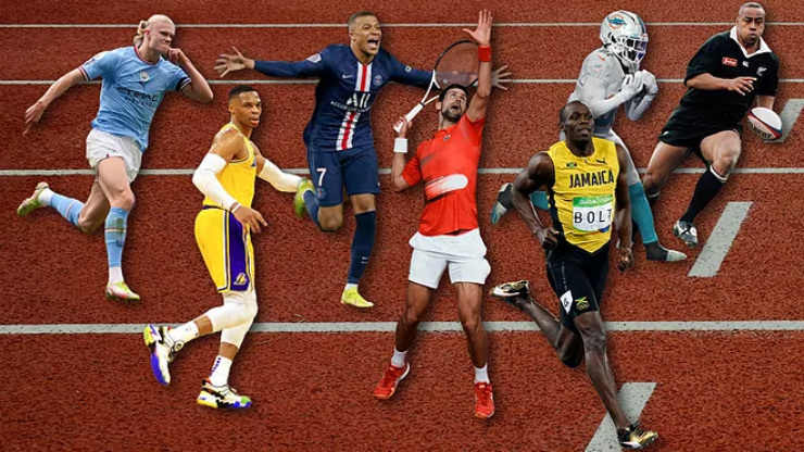 Giật mình dàn sao chạy 100m: Djokovic hơn Haaland, Mbappe &#34;xé gió&#34; gần bằng Bolt - 1