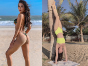 Thể thao - Dàn hot girl Yoga thi hoa hậu: Khánh Phương vòng ba 100 cm gây “sốt”