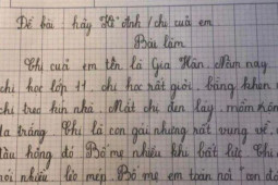 ”Cười ra nước mắt” với bài văn tiểu học ”bóc phốt” chị gái tận chân tơ kẽ tóc