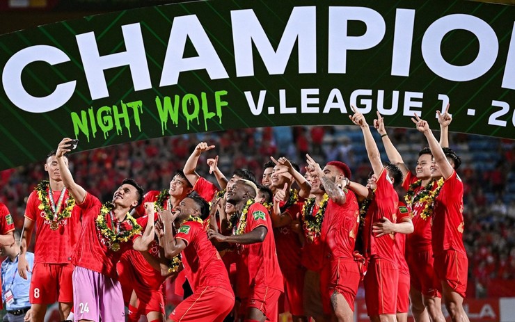 Đương kim vô địch V-League 2023, Công an Hà Nội quyết tâm vô địch Siêu cúp lần đầu tiên. Ảnh Ban tổ chức