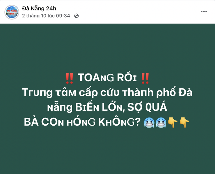 Đề nghị xử lý trang Facebook đăng tin sai về Trung tâm cấp cứu TP Đà Nẵng - 1
