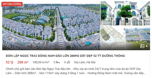 Giao dịch giảm nhưng biệt thự, nhà liền kề ở Hà Nội vẫn ở mức 200 triệu đồng/m2 - 1