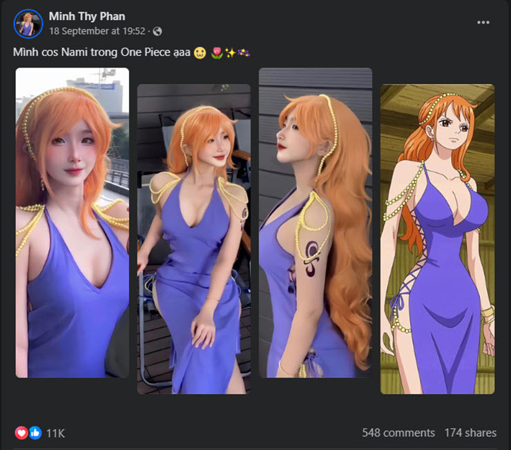 Màn cosplay bóng hồng Nami trong One Piece khiến vạn netizen trên Facebook “đứng hình” - 2