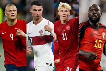 Vua ghi bàn vòng loại EURO: Haaland bắt kịp Hojlund, chờ Ronaldo - Lukaku bứt tốc