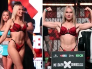 Thể thao - 2 người đẹp mặc bikini hùng hổ xô ngã nhau trước giờ đấu Boxing