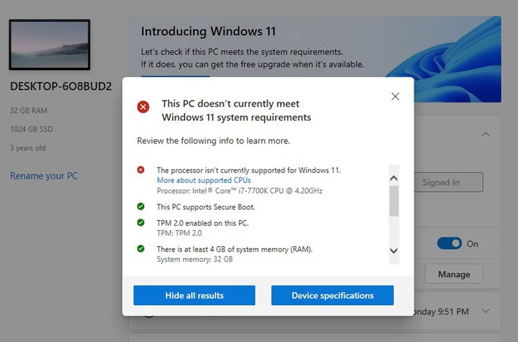 Thủ thuật đơn giản để loại bỏ yêu cầu phần cứng của Windows 11 - 1