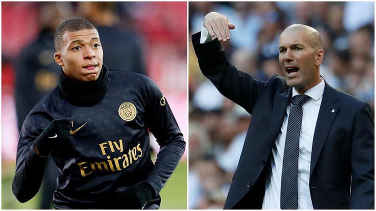 Có khả năng Mbappe và HLV Zidane cùng đến Real hè năm sau