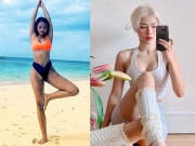 Thể thao - Người đẹp Lilly Võ 3 vòng nóng bỏng với bài tập thể thao, từng tập yoga 12 tiếng/ngày