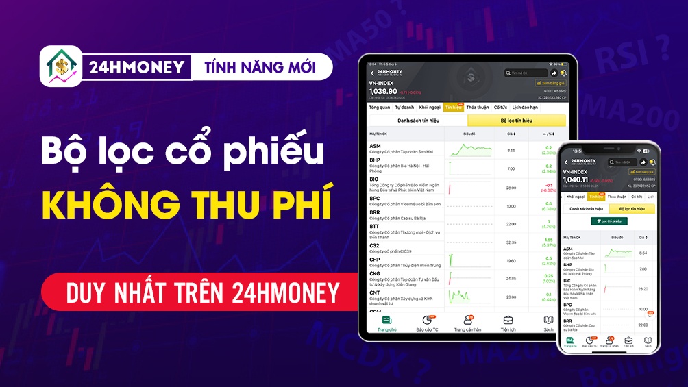 24HMoney mang tới những công cụ hữu ích cho quá trình tìm hiểu, đầu tư chứng khoán