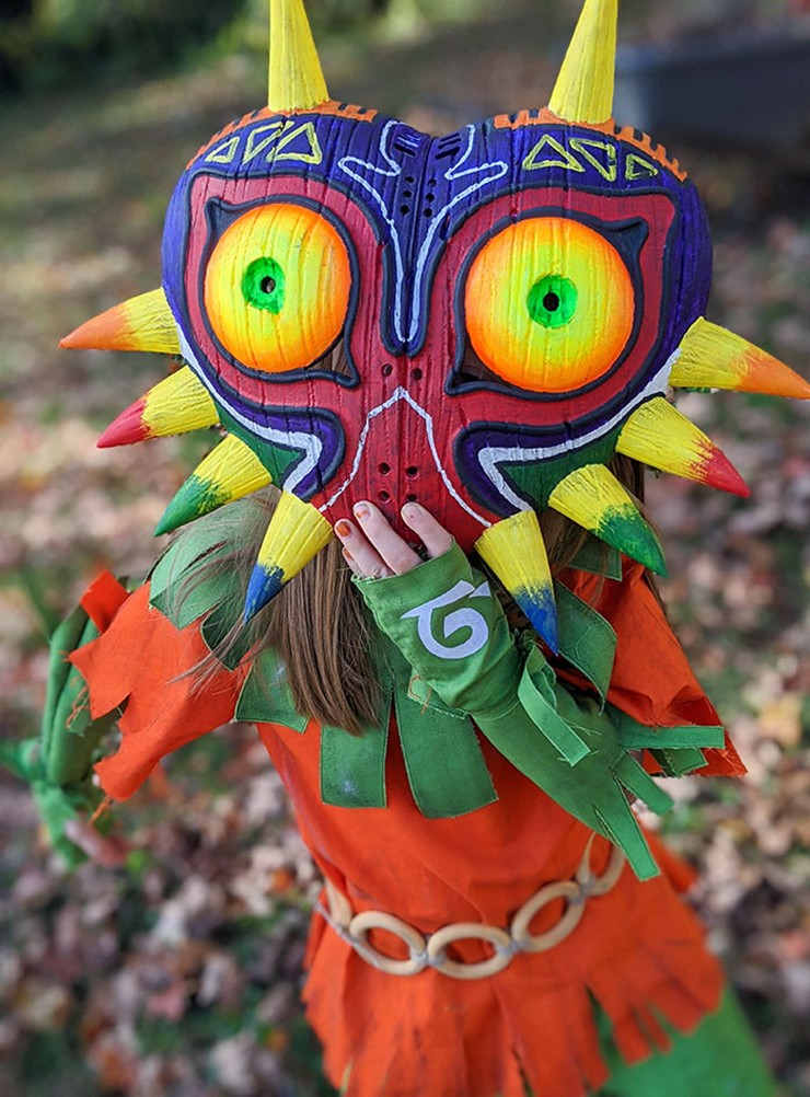 Con trai tôi là Skull Kid từ mặt nạ của Majora cho Halloween.
