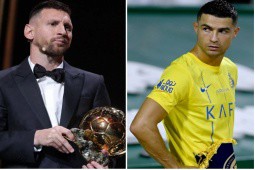 Phản ứng của Cristiano Ronaldo khi Messi nhận Quả bóng vàng 2023 khiến dân mạng la ó