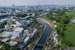 Rạch chống ngập gần 900 tỷ ở TPHCM lộ rõ hình hài