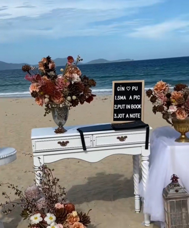 Hôn lễ lãng mạn trên bãi biển của Puka và Gin Tuấn Kiệt, dàn sao đình đám tề tựu - 5