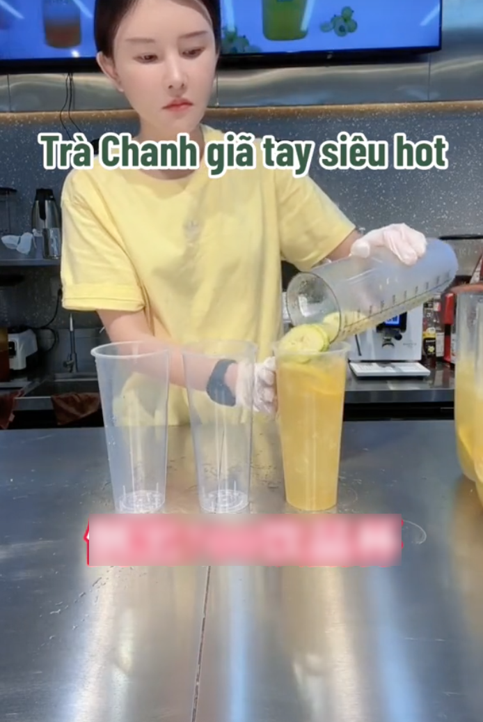 Trà chanh giã tay trở thành trend ăn uống mới ở Trung Quốc (Ảnh chụp màn hình)