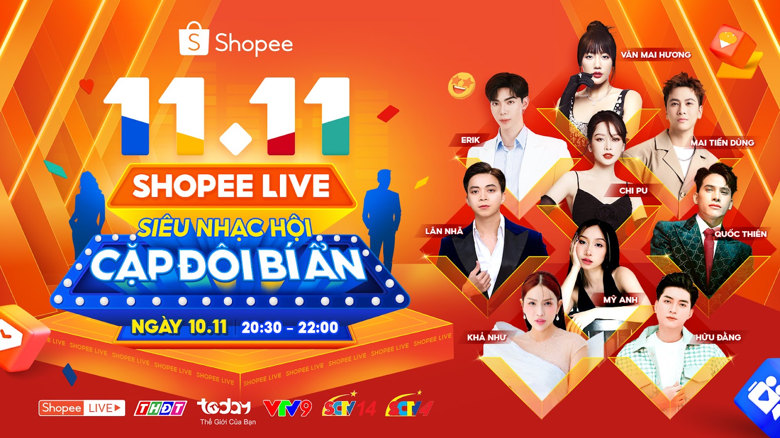 Tận hưởng những màn song ca tuyệt đỉnh từ dàn sao thực lực tại Shopee 11.11 Cặp Đôi Bí Ẩn  - 1