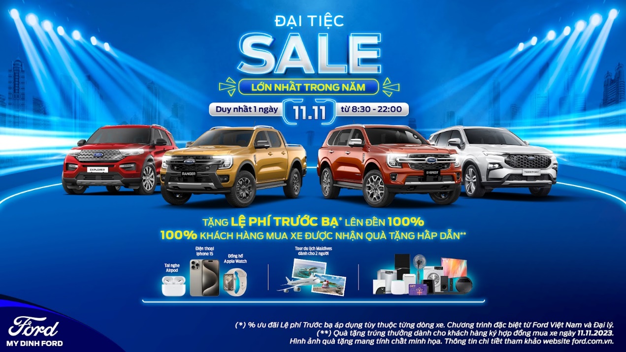 Đại tiệc sale 11.11 tại Mỹ Đình Ford - Mua xe Ford trúng quà to - 1