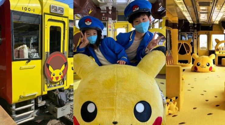 Chuyến tàu theo chủ đề Pokémon rất hấp dẫn không chỉ với du khách trẻ bởi các hình ảnh Pikachu nổi tiếng được bao trùm cả ngoại thất và nội thất cùng vô số đồ chơi và phụ kiện.&nbsp;
