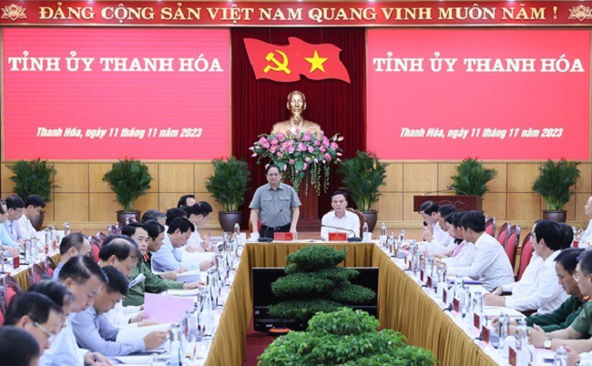 Mới đây, Thủ tướng Phạm Minh Chính và đoàn công tác đã có buổi làm việc với Ban Thường vụ Tỉnh ủy Thanh Hóa.
