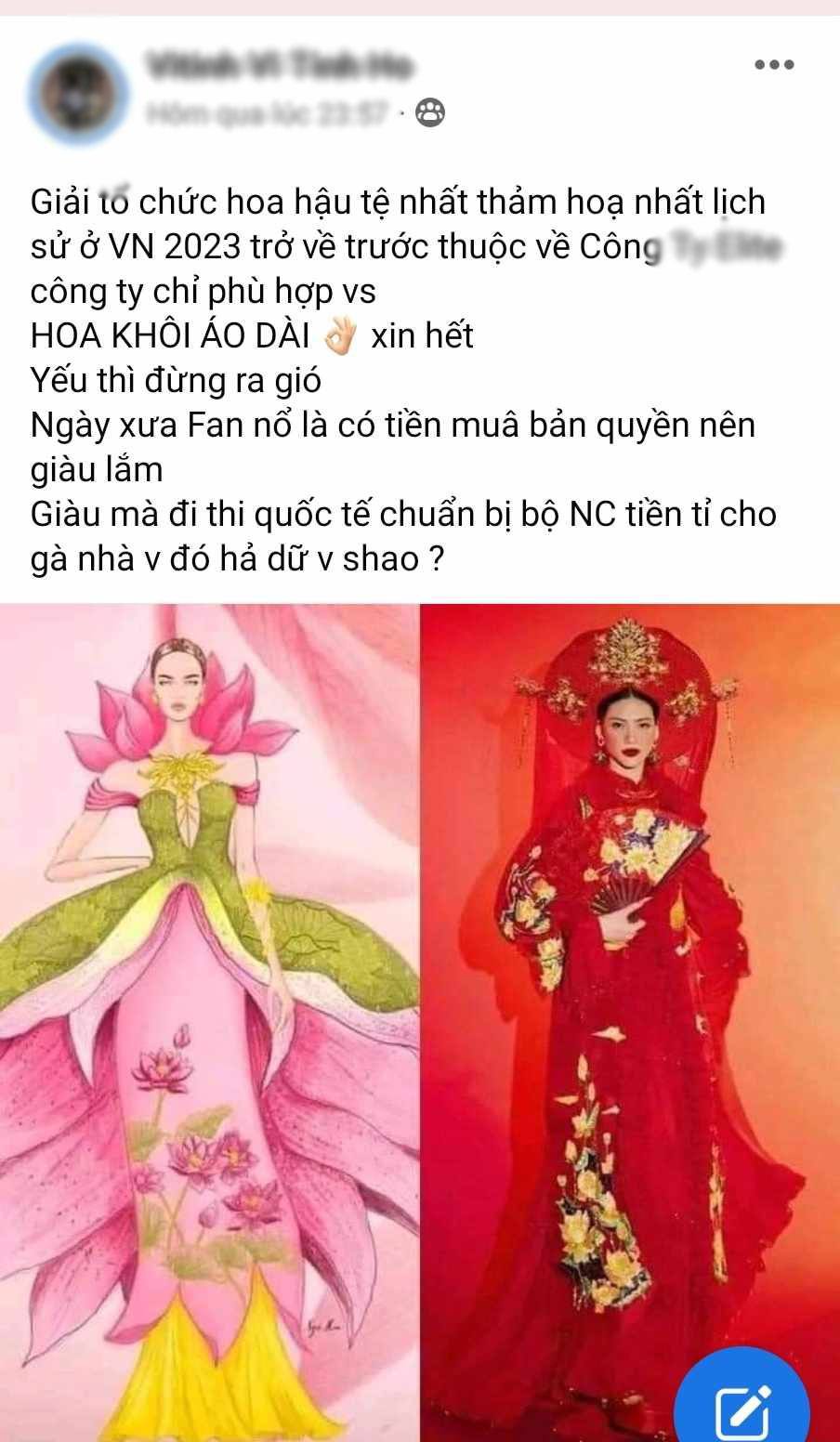 Trang phục dân tộc của Bùi Quỳnh Hoa gây tranh cãi, người đẹp chủ nhà bị tố 