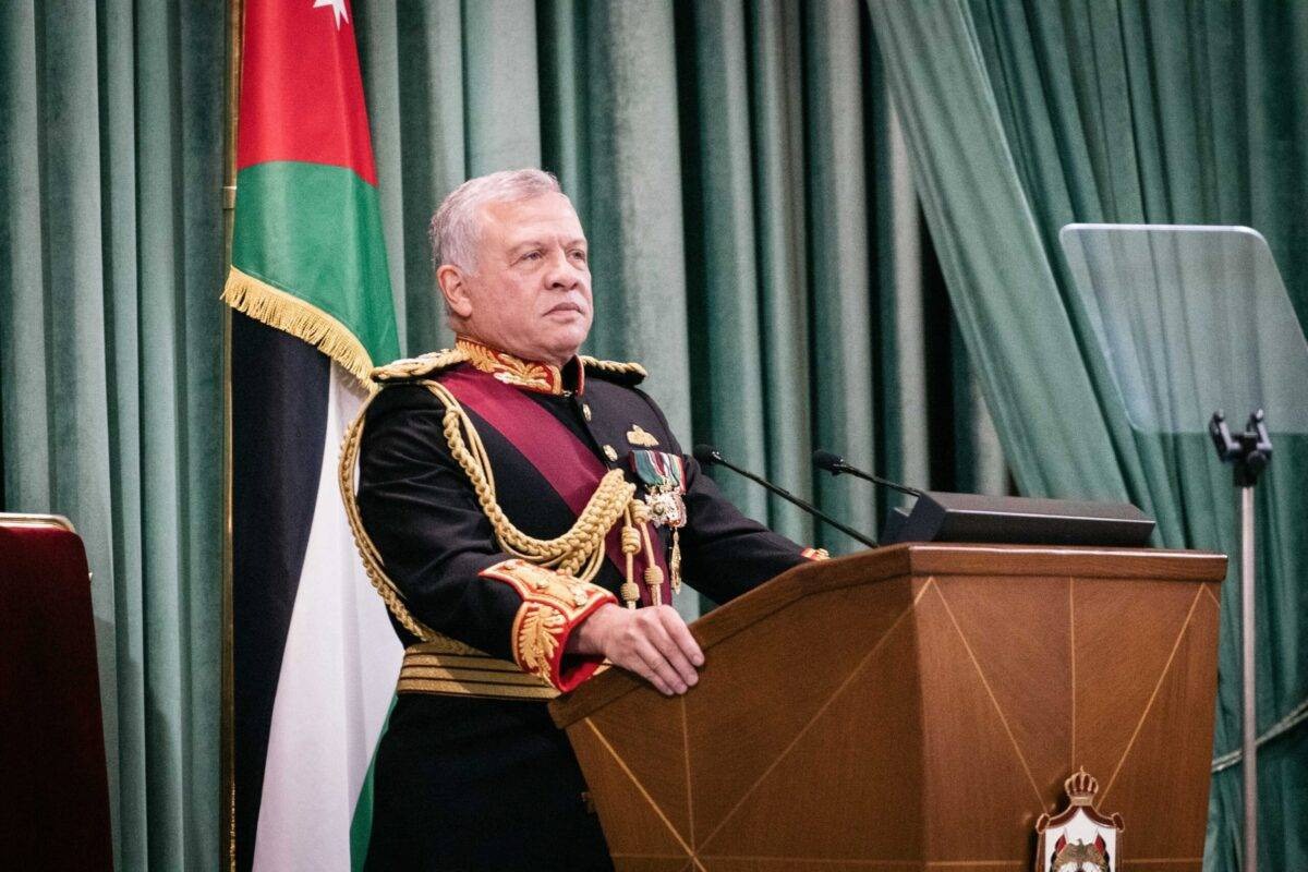 Quốc vương Abdullah II trong một sự kiện ở Jordan. Ảnh: Anadolu