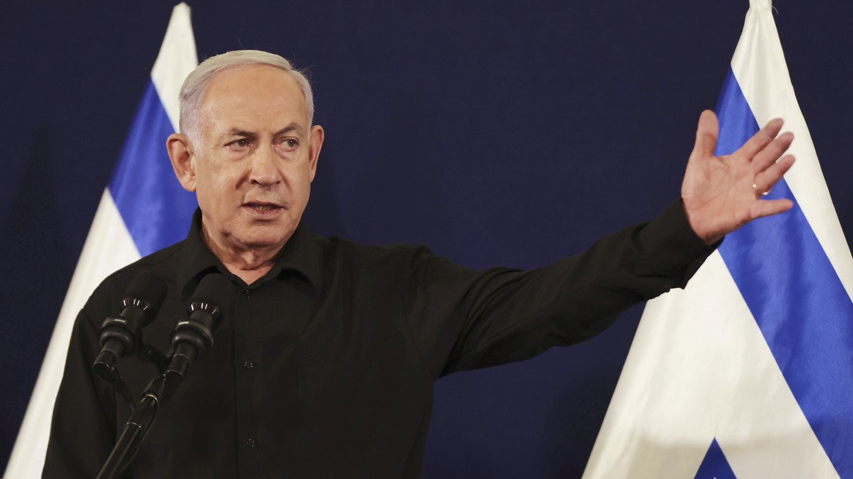 Thủ tướng Israel Benjamin Netanyahu phát biểu trong một cuộc họp báo vào ngày 28/10/2023.