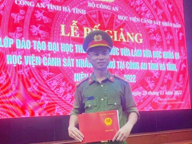 Thượng úy Trần Trung Hiếu hy sinh khi làm nhiệm vụ