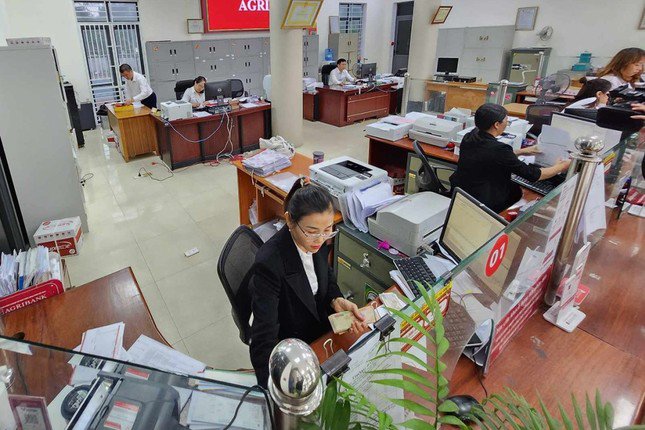 Khu vực xảy ra vụ cướp tại chi nhánh Agribank thị xã Cửa Lò.