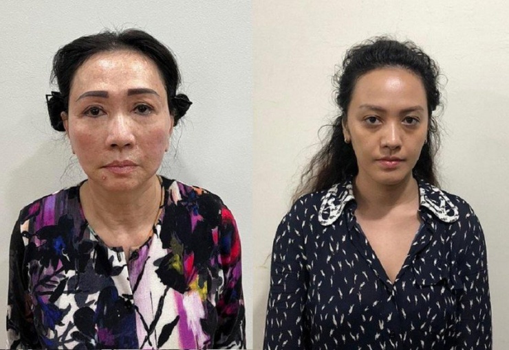 Bà Trương Mỹ Lan (trái) và cháu gái Trương Huệ Vân cùng bị đề nghị truy tố trong vụ án Vạn Thịnh Phát