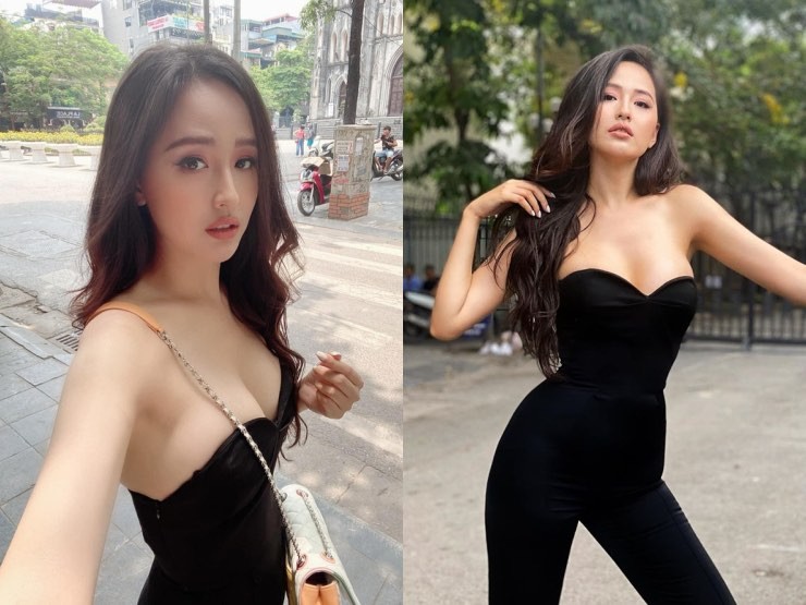 Mai Phương Thúy thiết kế jumpsuit có phần thân trên giống như một chiếc áo cúp.
