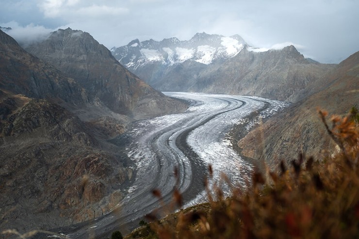 Quang cảnh sông băng Aletsch khiến nhiều người kinh ngạc.
