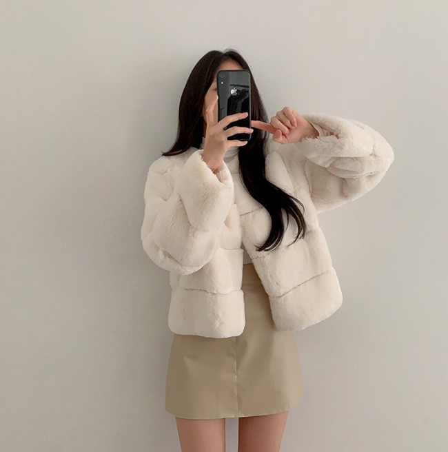 Áo khoác lông thỏ mềm mịn Hàn Quốc hot - Tìm Voucher