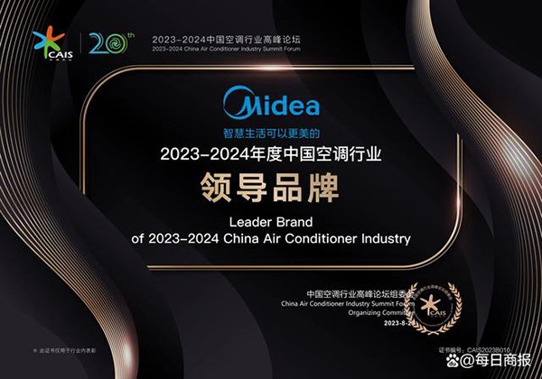 Điều hòa không khí Midea đã giành được bốn giải thưởng thường niên của ngành - 1