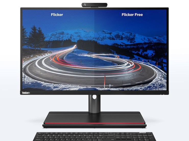 Màn hình QHD 27” của&nbsp;ThinkCentre M90a Pro Gen 4&nbsp;có độ sáng 350 nits và sRGB 99%.